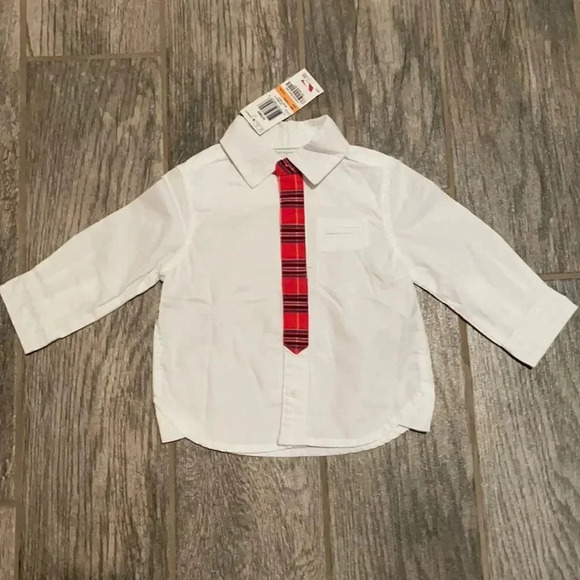 First Impressions Infant boy’s dress shirt Long sleeved button down - Picture 1 of 5
